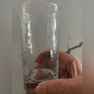 Textured Clear Juice Glasses, Set of 4